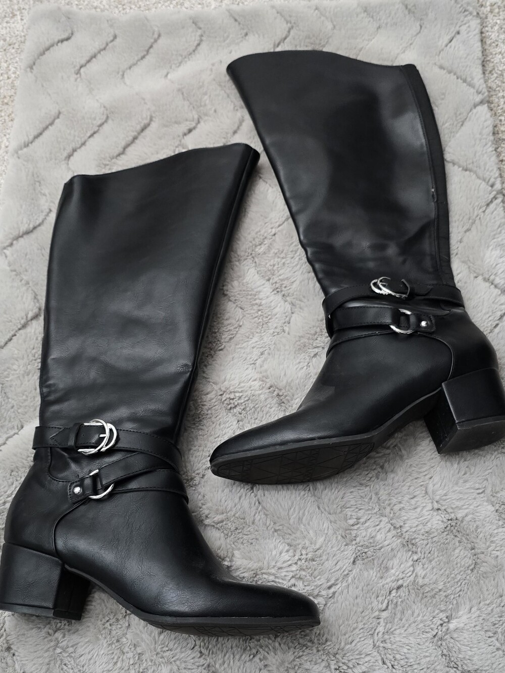 LifeStride Womens Oakley Wide Calf Block Heel Knee-High Boots